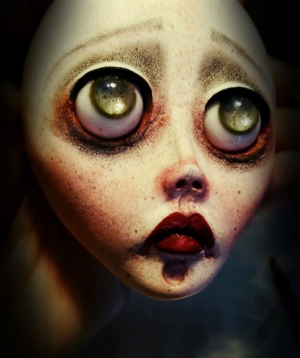 Anima ex Manus close-up of Art Doll's face