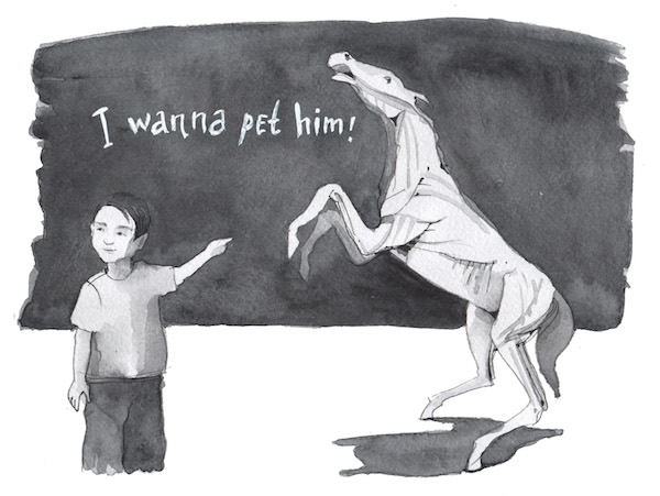 Seamus and Horse illustration