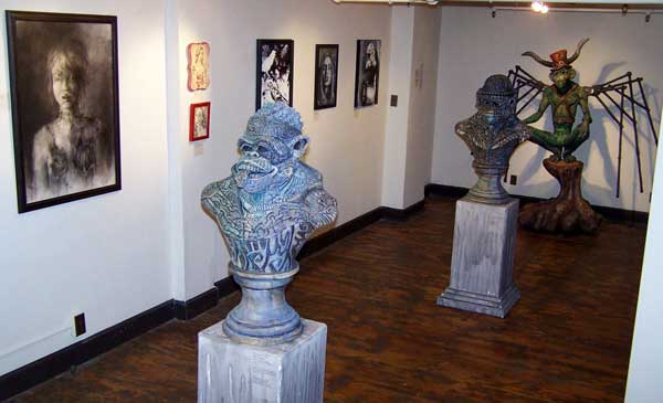 Brian Sommerville's sculptures at Corvidae Collective Gallery