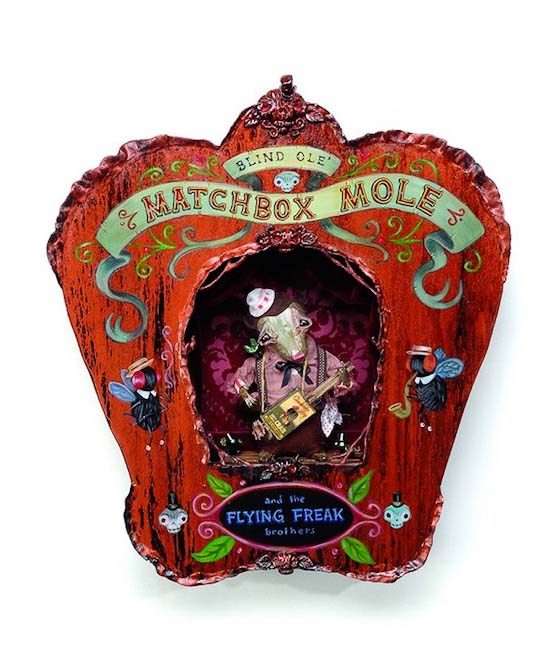 Elizabeth McGrath Matchbox Mole sculpture