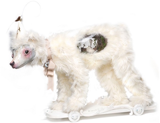 Elizabeth McGrath white furry sculpture