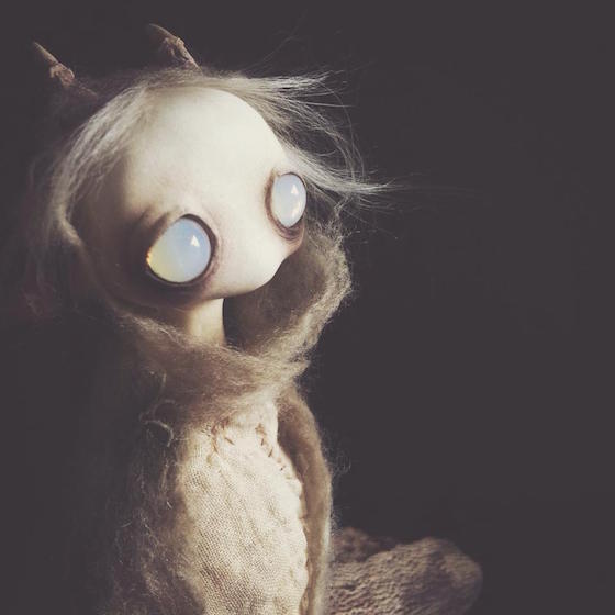 Mahlimae's doll with glassy white eyes
