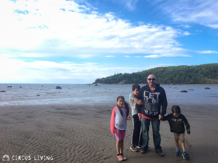 The family at Parc National du Bic with seals