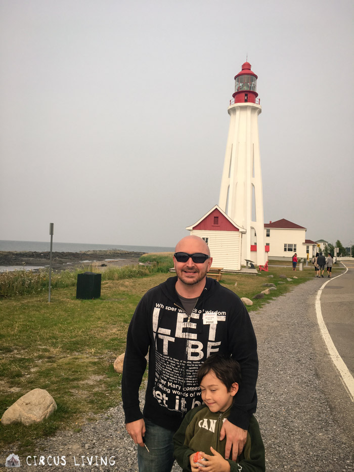 Outside the Pointe-au-P&egrave;re Lighthouse