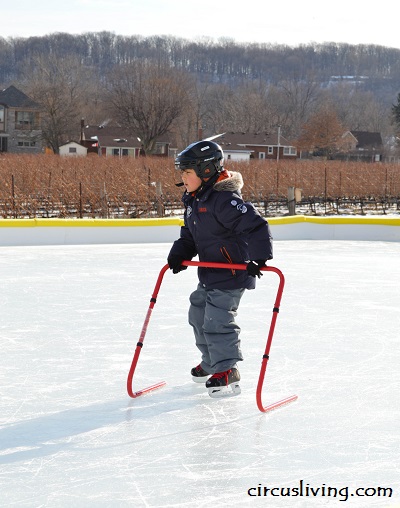 Ronan skating at Ravine Vineyard