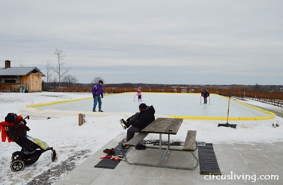 The rink at Ravine Vineyard